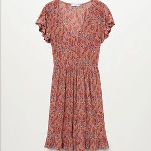 Mango dress, dark dusty rose color, size 2